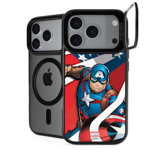 Marvel Captain America Action Pose iPhone 18 Pro Max Kickstand Case