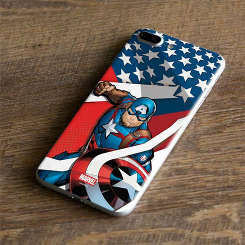 Marvel Captain America Action Pose iPhone 8 Plus Skin