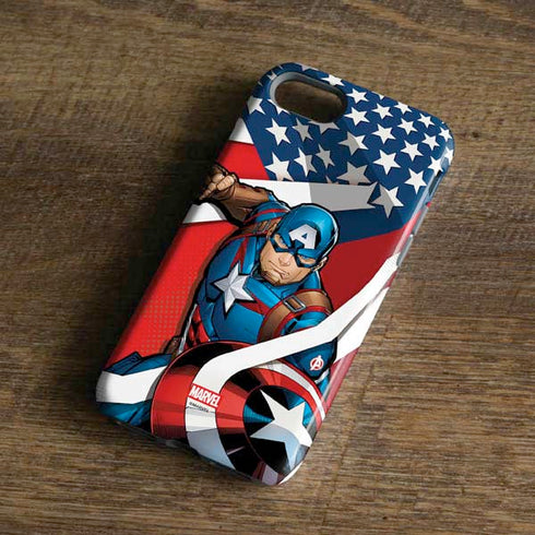 Marvel Captain America Action Pose iPhone 8 Pro Case