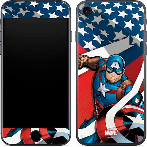 Marvel Captain America Action Pose iPhone 8 Skin
