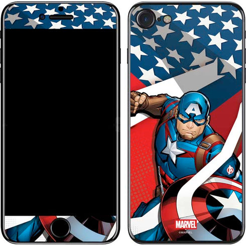 Marvel Captain America Action Pose iPhone SE (2nd & 3rd Gen) Skin
