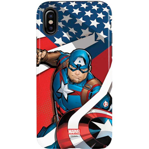Marvel Captain America Action Pose iPhone XS Pro Case