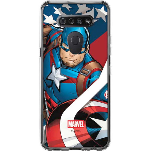 Marvel Captain America Action Pose LG K51/Q51 Clear Case