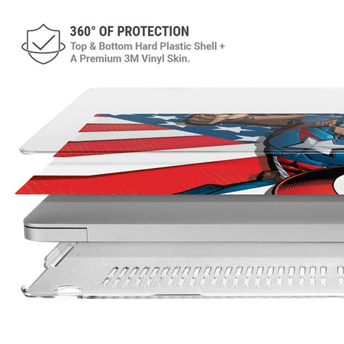Marvel Captain America Action Pose MacBook Air 13in (2020) Case plus Skin