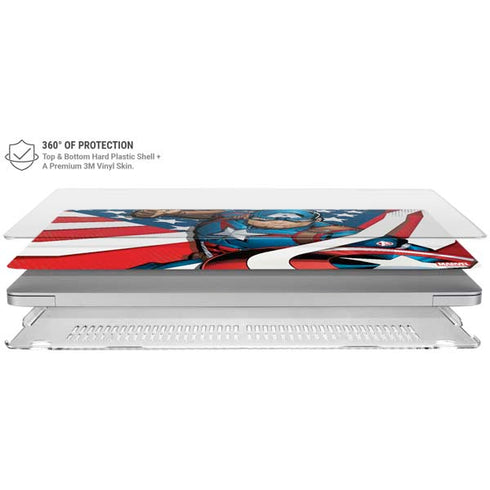Marvel Captain America Action Pose MacBook Air 15in (2023-2025) Case plus Skin