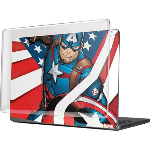 Marvel Captain America Action Pose MacBook Pro 14in (2021-24) Case plus Skin
