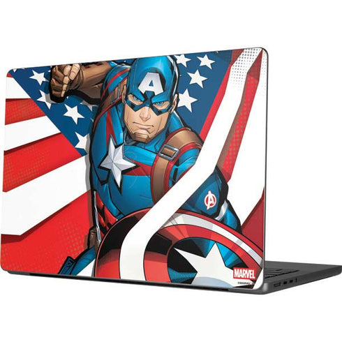 Marvel Captain America Action Pose MacBook Pro 14in (2021-24) Skin