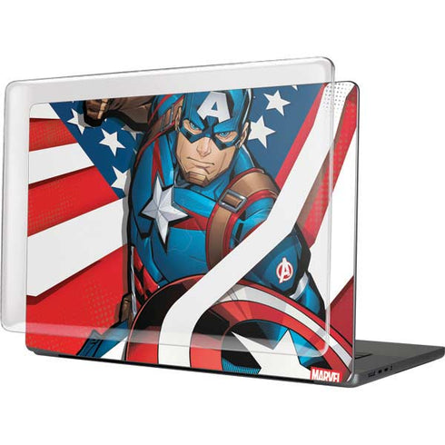 Marvel Captain America Action Pose MacBook Pro 16in (2021-25) Case plus Skin