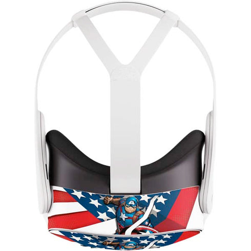 Marvel Captain America Action Pose Meta Quest 3S Skin