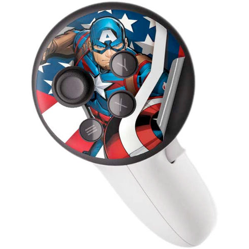 Marvel Captain America Action Pose Meta Quest 3S Skin