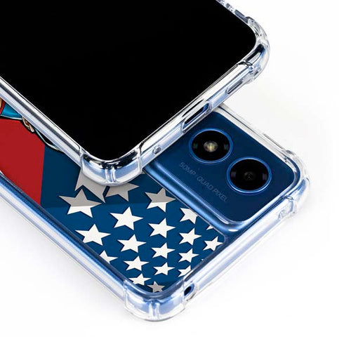 Marvel Captain America Action Pose Moto G Play 4G (2024) Clear Case