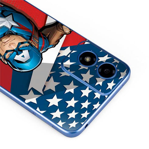 Marvel Captain America Action Pose Moto G Play 4G (2024) Skin
