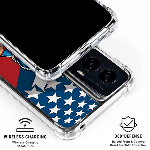 Marvel Captain America Action Pose Moto G Power 5G (2024) Clear Case