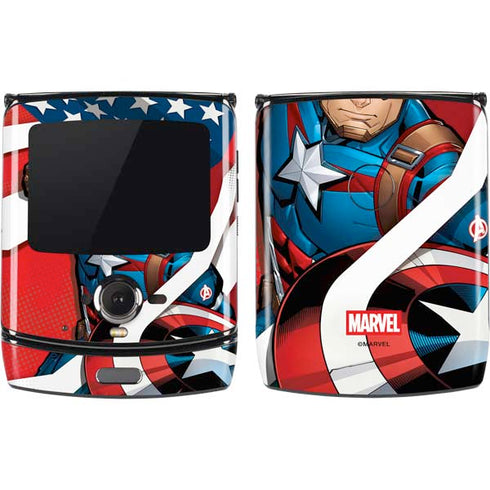 Marvel Captain America Action Pose Motorola RAZR Skin