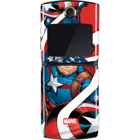 Marvel Captain America Action Pose Motorola RAZR Skin