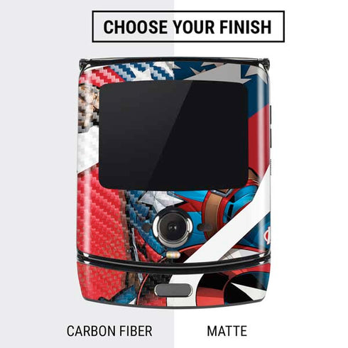 Marvel Captain America Action Pose Motorola RAZR Skin