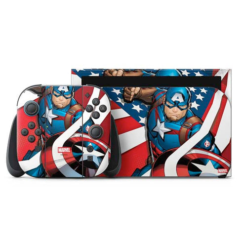 Marvel Captain America Action Pose Nintendo Skins