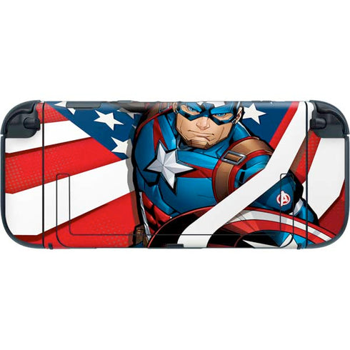 Marvel Captain America Action Pose Nintendo Switch 2 (2025) with Joy-Con Skin