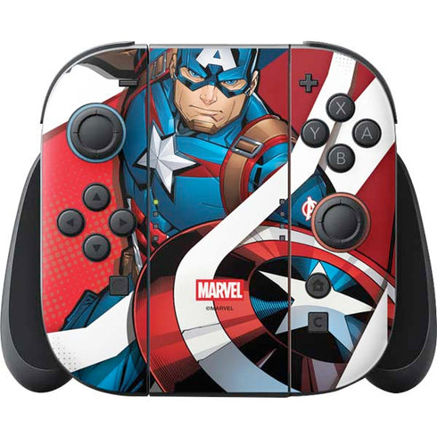 Marvel Captain America Action Pose Nintendo Skins