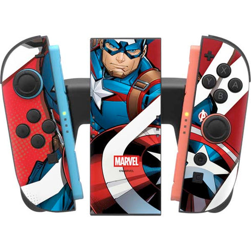 Marvel Captain America Action Pose Nintendo Switch 2 (2025) Joy-Con Controller Skin