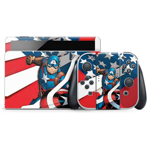 Marvel Captain America Action Pose Nintendo Skins