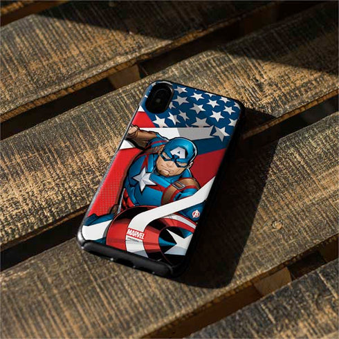 Marvel Captain America Action Pose Otterbox Symmetry iPhone Skin