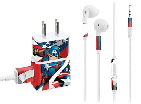 Marvel Captain America Action Pose Phone Charger Skin