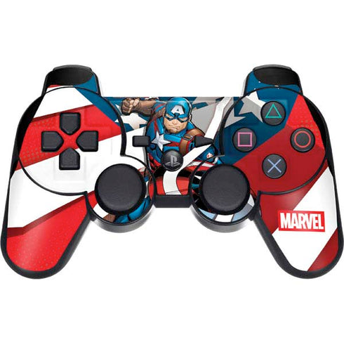 Marvel Captain America Action Pose PS3 Dual Shock wireless controller Skin