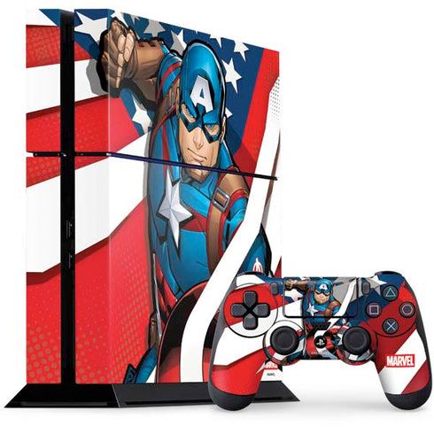 Marvel Captain America Action Pose PlayStation PS4 Skins