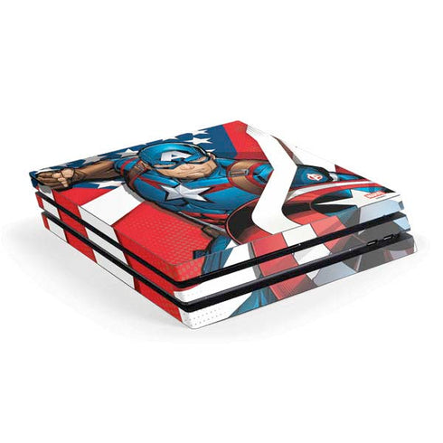 Marvel Captain America Action Pose PlayStation PS4 Skins