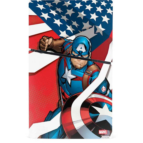 Marvel Captain America Action Pose PS5 Slim Digital Edition Console Skin