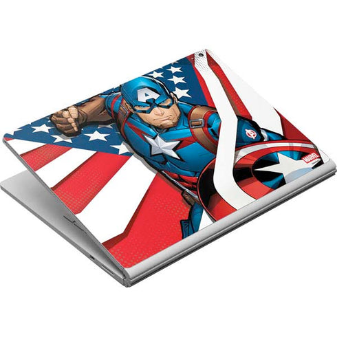 Marvel Captain America Action Pose Surface Book Skin