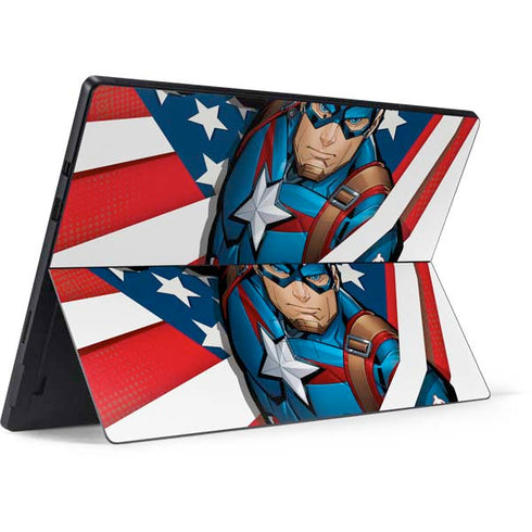 Marvel Captain America Action Pose Surface Pro 7 Skin