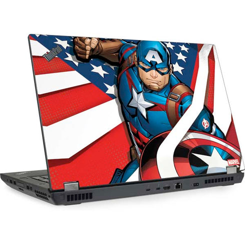 Marvel Captain America Action Pose Lenovo ThinkPad Skin