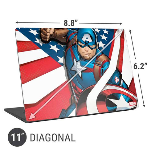 Marvel Captain America Action Pose Universal Laptop 11in (8.8 x 6.2in) Skin