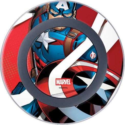 Marvel Captain America Action Pose Wireless Charger Skin
