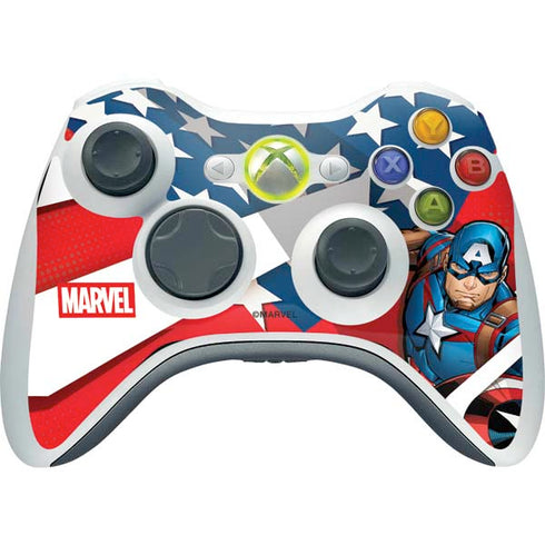 Marvel Captain America Action Pose Xbox 360 Wireless Controller Skin