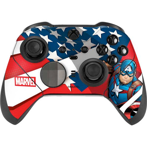 Marvel Captain America Action Pose Xbox Elite Wireless Controller Series 2 Skin