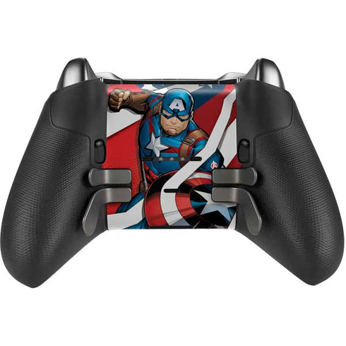 Marvel Captain America Action Pose Xbox Elite Wireless Controller Series 2 Skin