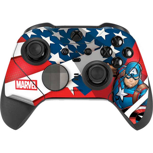 Marvel Captain America Action Pose Xbox Elite Wireless Controller Series 2 Skin