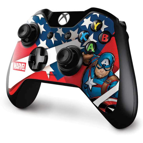 Marvel Captain America Action Pose Xbox One Controller Skin