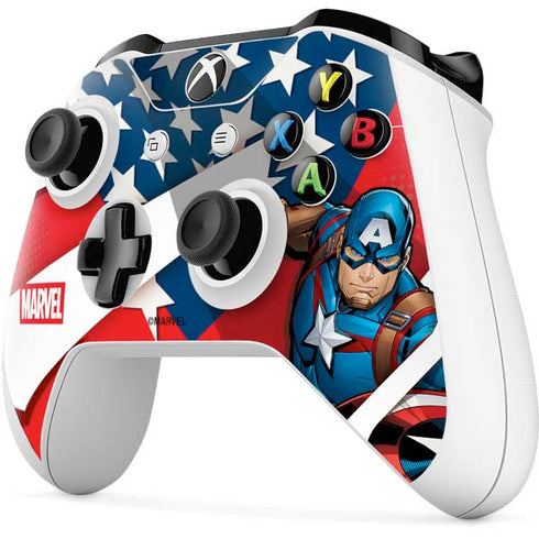 Marvel Captain America Action Pose Xbox One S Controller Skin