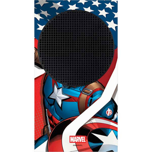 Marvel Captain America Action Pose Xbox Series S Console Skin
