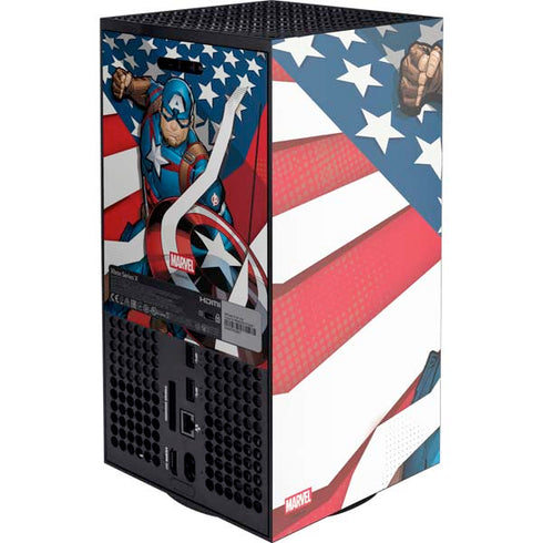 Marvel Captain America Action Pose Xbox Series X Console Skin