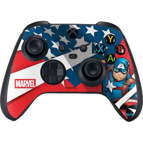 Marvel Captain America Action Pose Xbox Series X Controller Skin