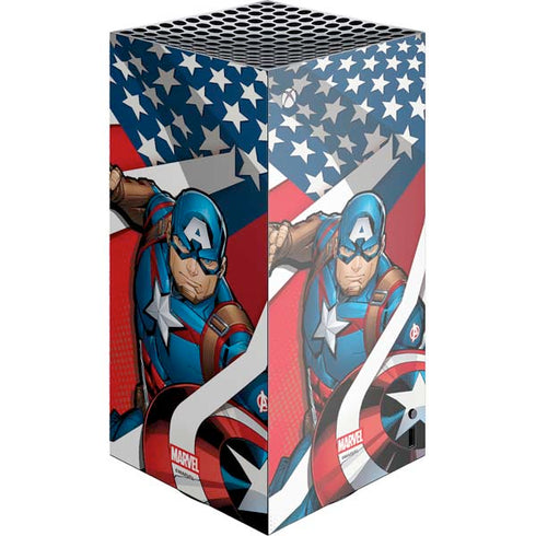 Marvel Captain America Action Pose XBox Series X Digital Edition Console Skin