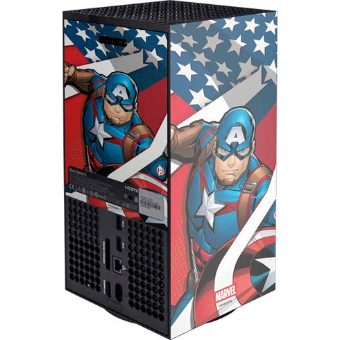 Marvel Captain America Action Pose XBox Series X Digital Edition Console Skin