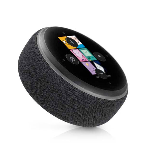 Adult Swim Adventure Time Character Tiles Amazon Echo Dot Skin