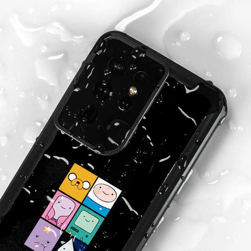 Adult Swim Adventure Time Character Tiles Galaxy S24 Ultra Waterproof Case