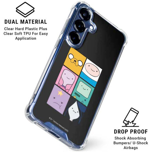Adult Swim Adventure Time Character Tiles Galaxy S25 Plus Clear Case